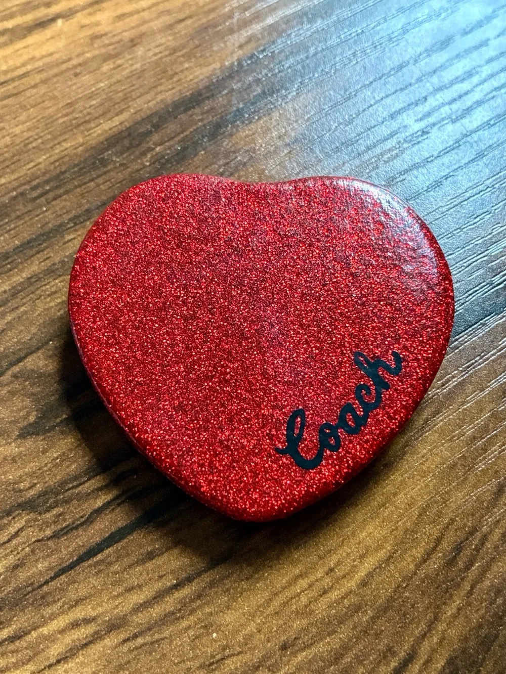 Coach Glitter Heart Mirror